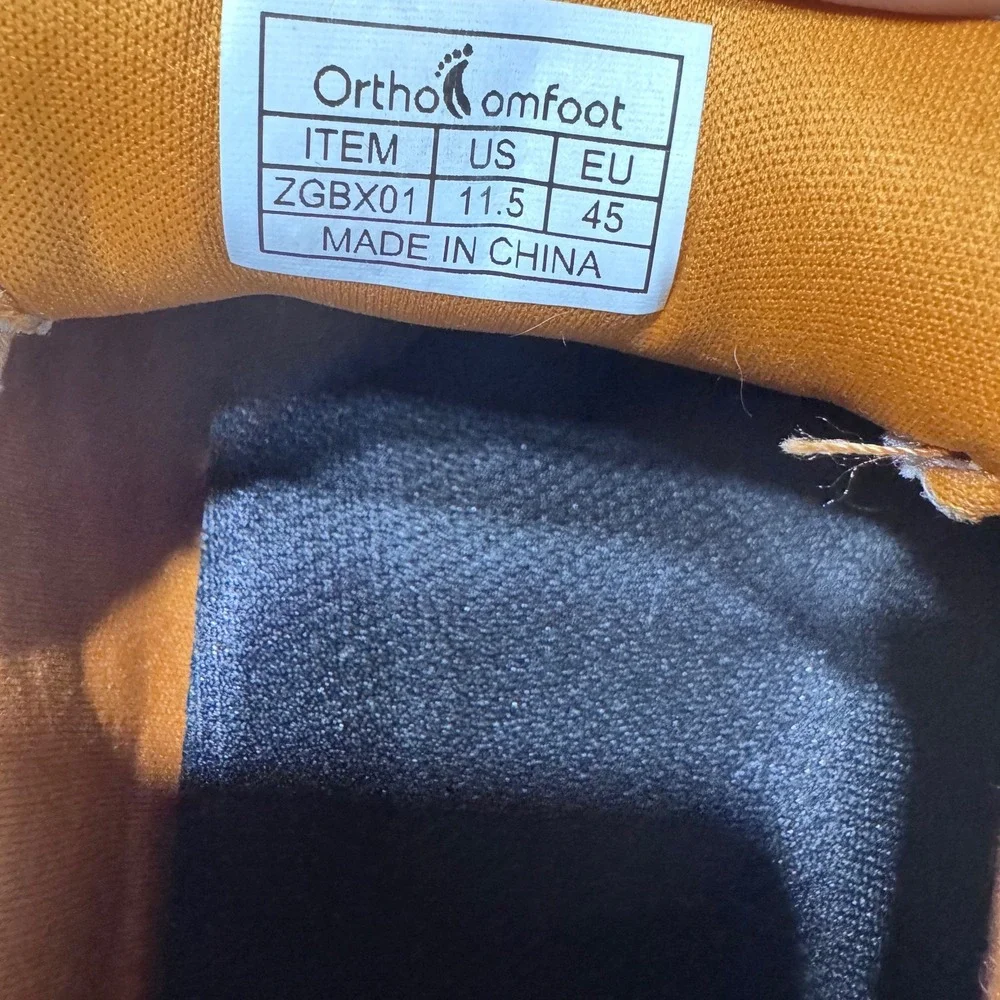 OrthoComfoot Boat Shoes Canvas Grey‎ 11.5 Men's Casual Nautical Comfort ZGBX01